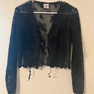 Frederick's of Hollywood Sheer Black Lace camisole Size: M